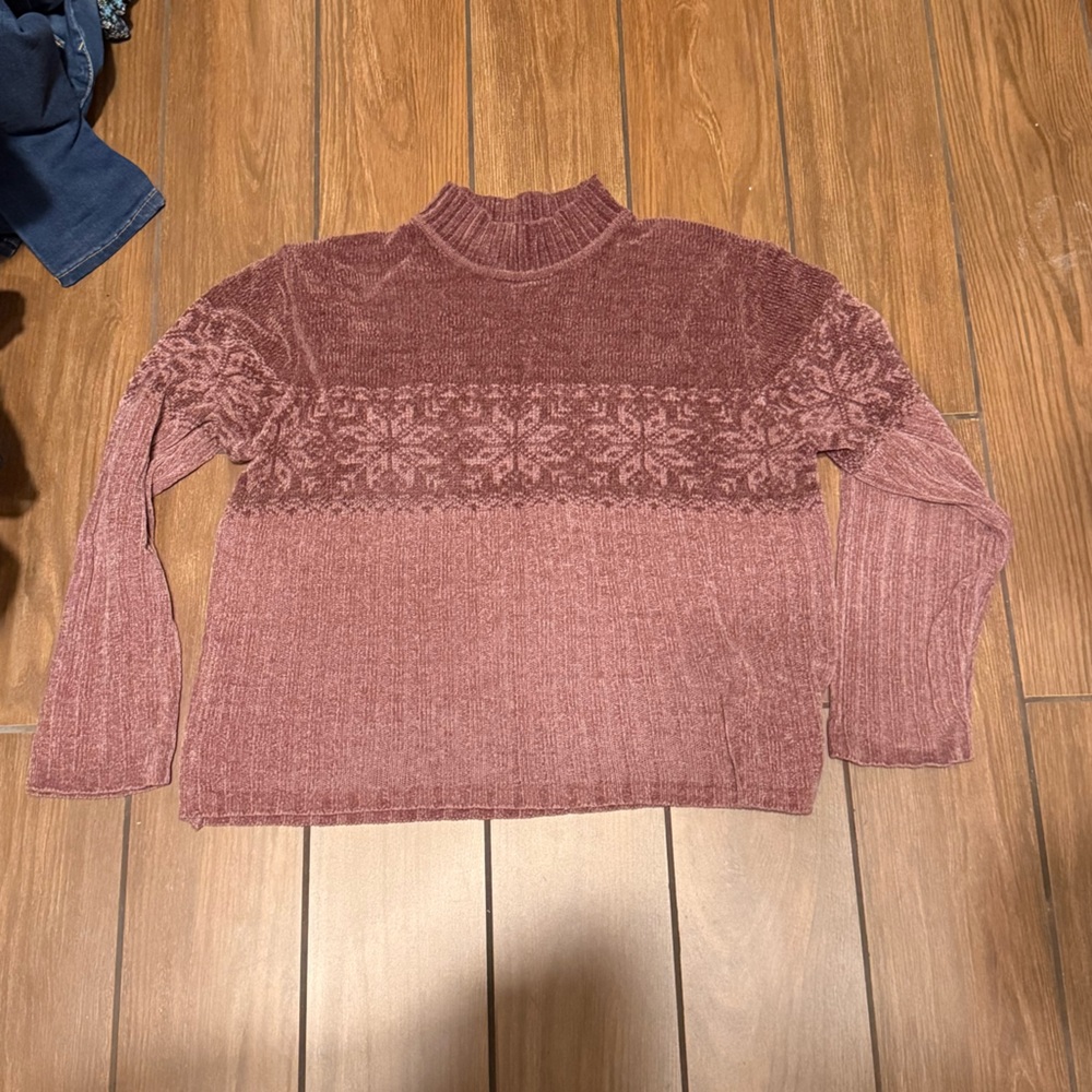 Women's Chenille Sweater in Dusty Pink